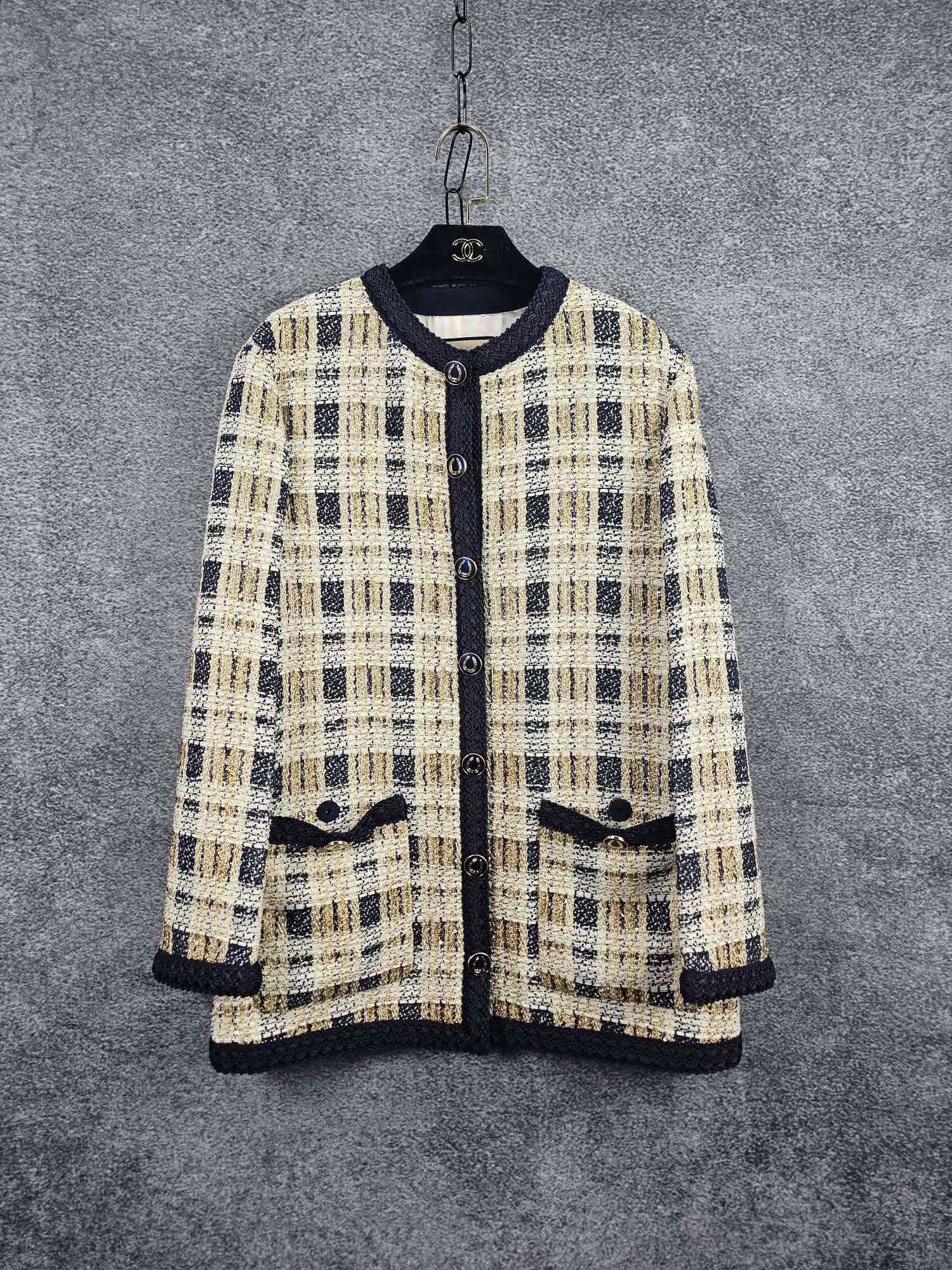 99新 GUCCI/古驰 san0309/GUCCI/古驰/格纹长袖外套/尺码40