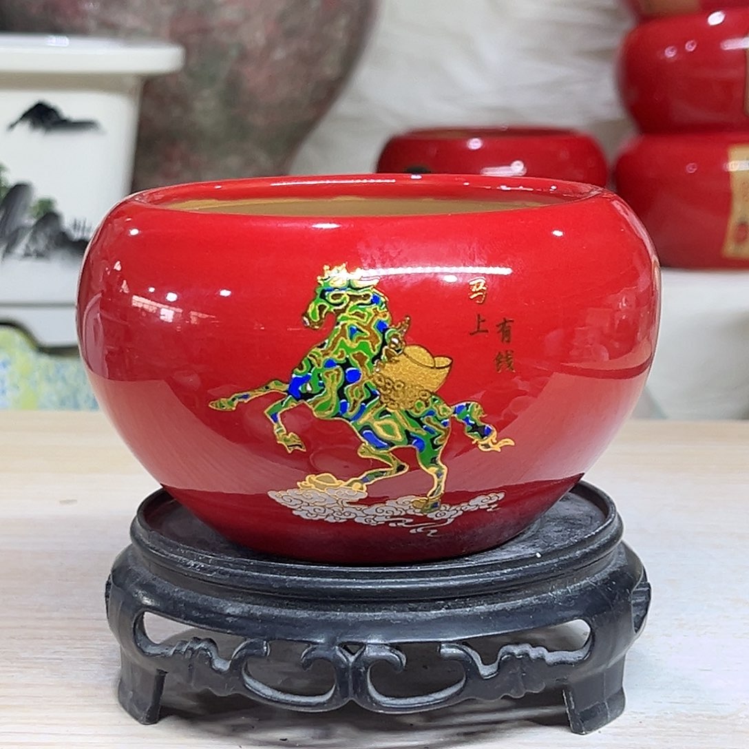 陶瓷绿植多肉微瑕花盆外口径：8*7