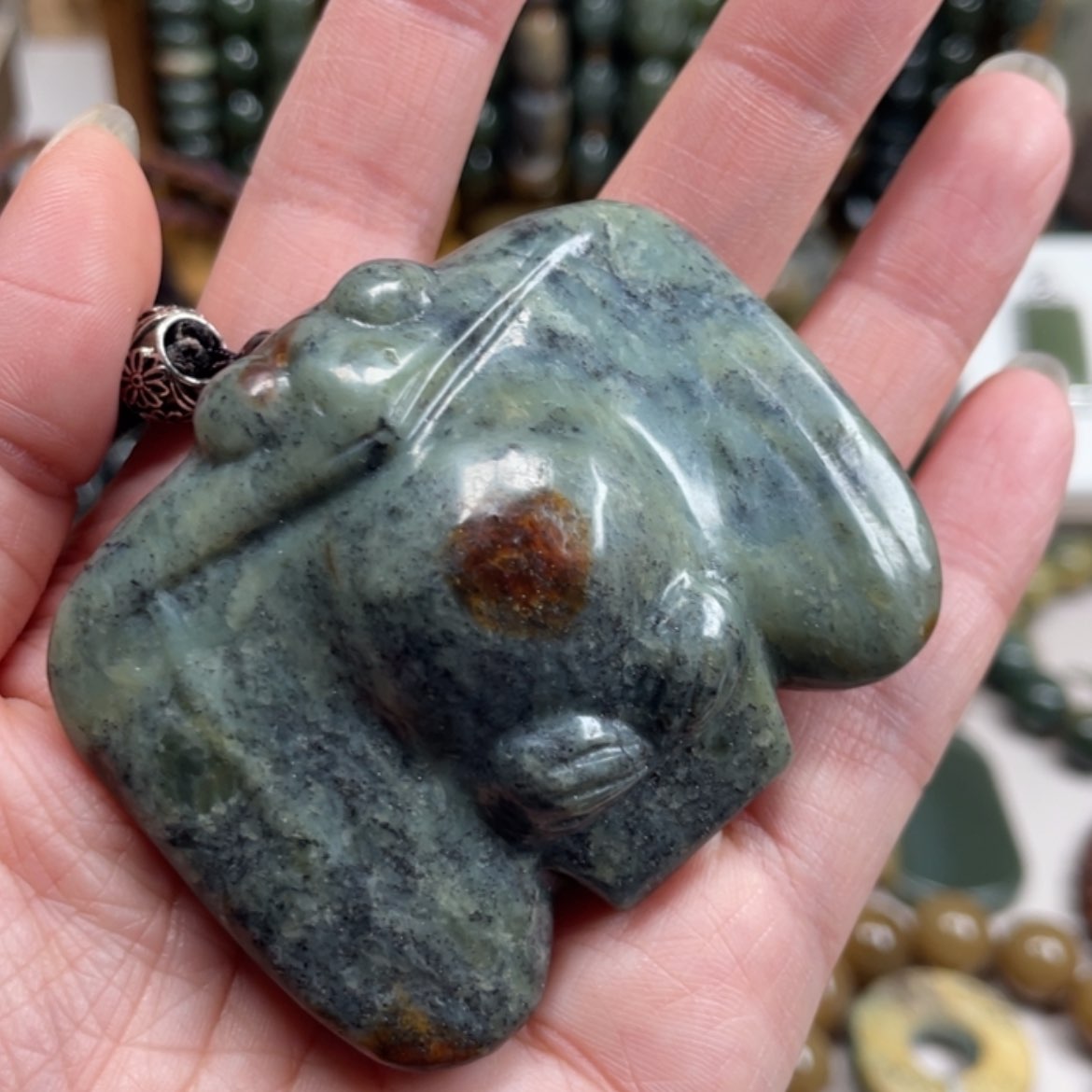 【闪购商品】岫岩河磨玉（透闪石质玉）手把件未镶嵌