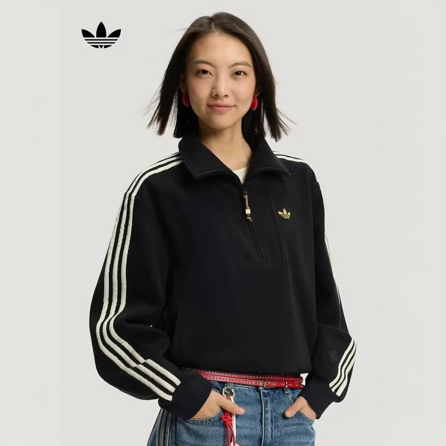 adidas/阿迪达斯Original三叶草女子新年款卫衣KT3135