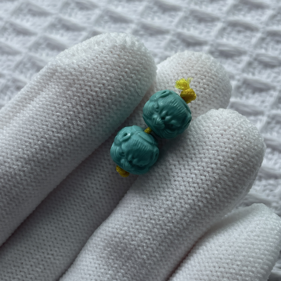 原矿绿松石吞金兽8.6尺寸
