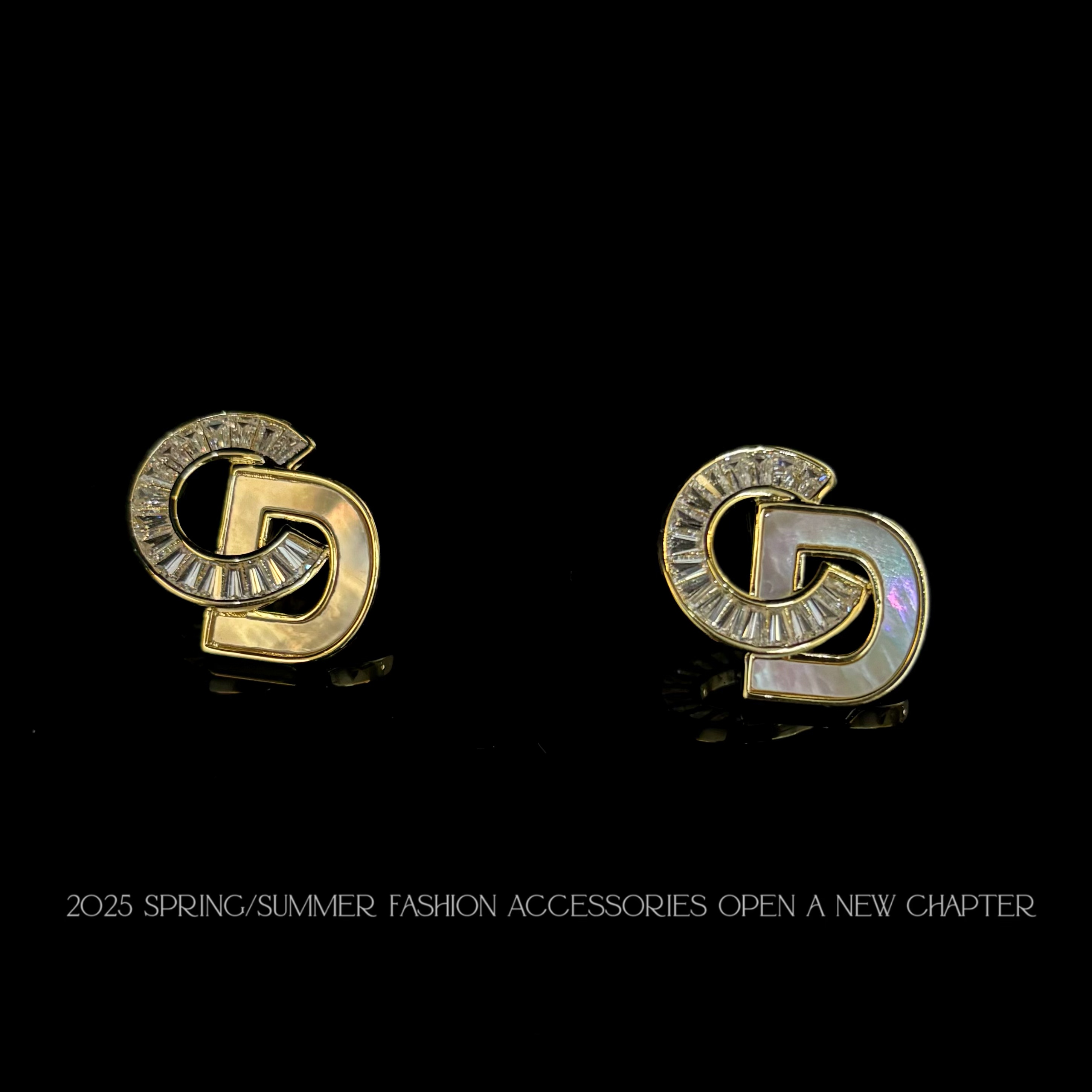 铜合金耳饰 镀K金 2025款C2051【CD密码】BOBAOLI 耳钉