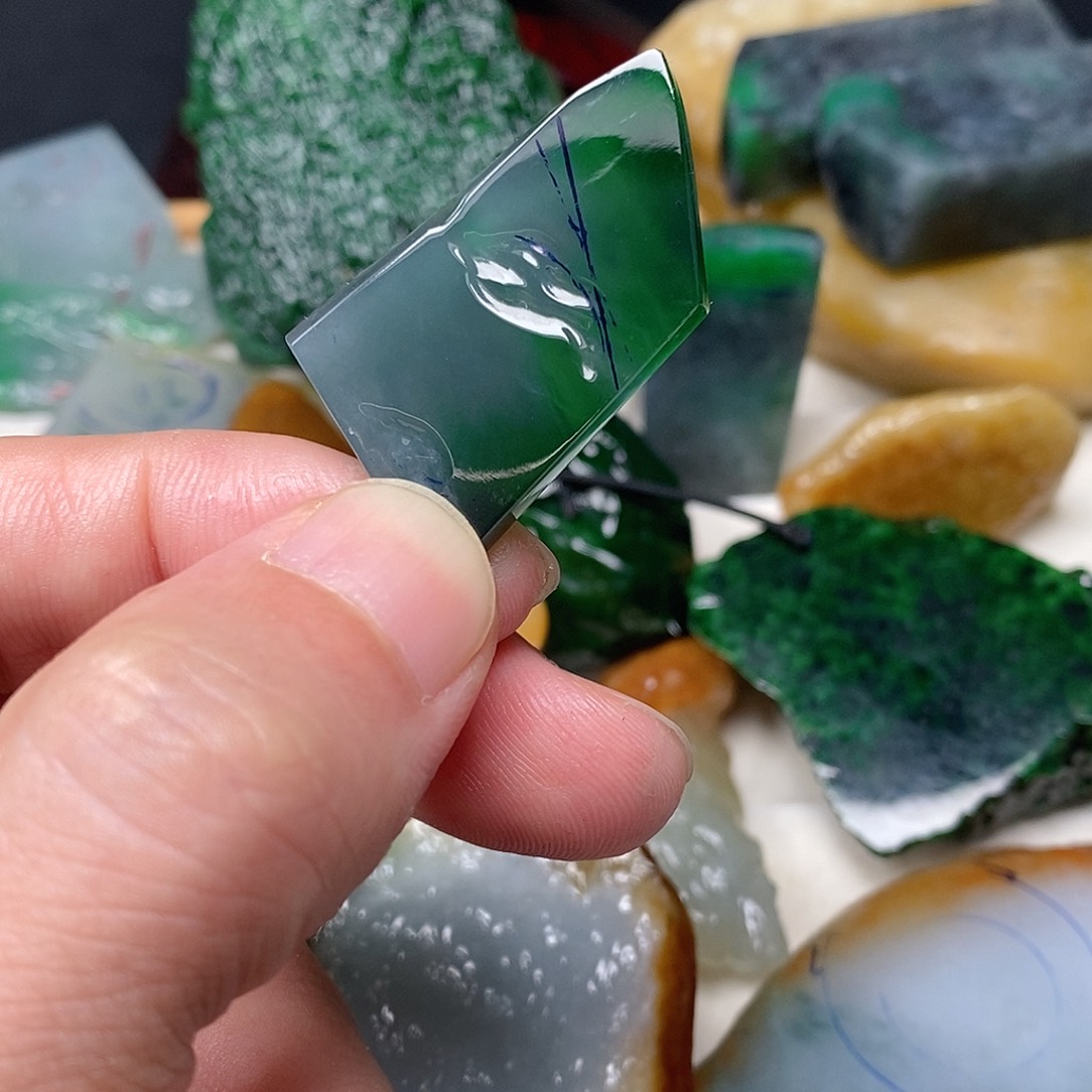 翡翠散珠天然缅甸翡翠A货