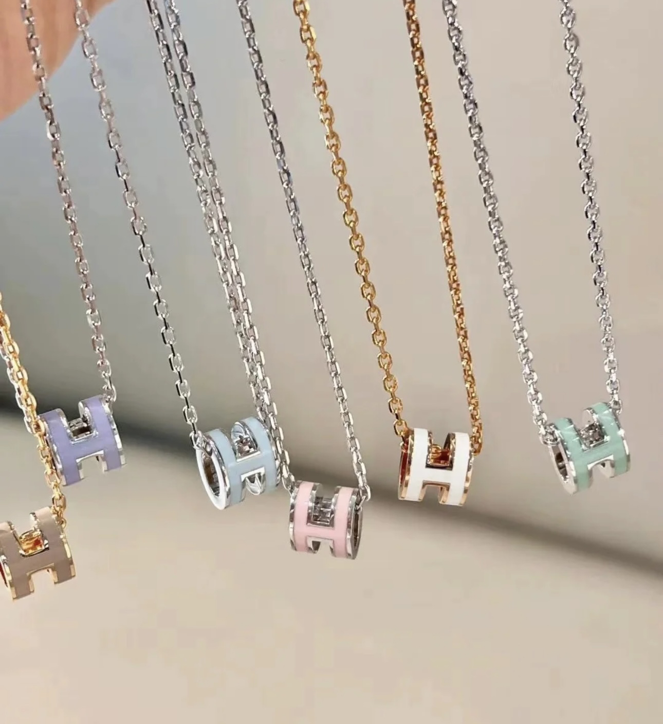 钛钢项链 钛钢小号h项链 高级定制系列 链长40+6cm