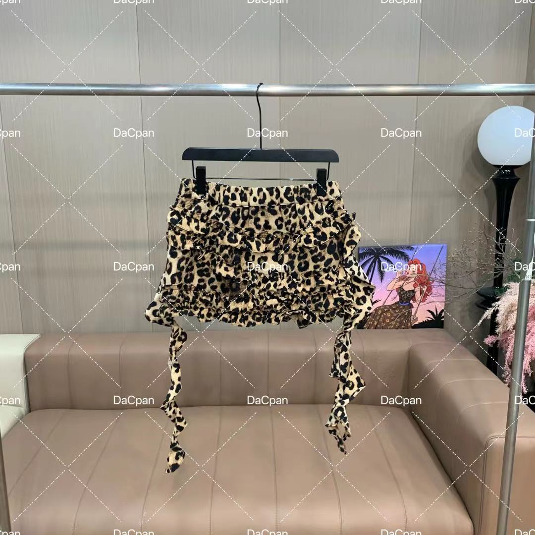 DACPAN-“豹辣家族”豹纹不规则飘带短裙 2025/盼·PP 6122