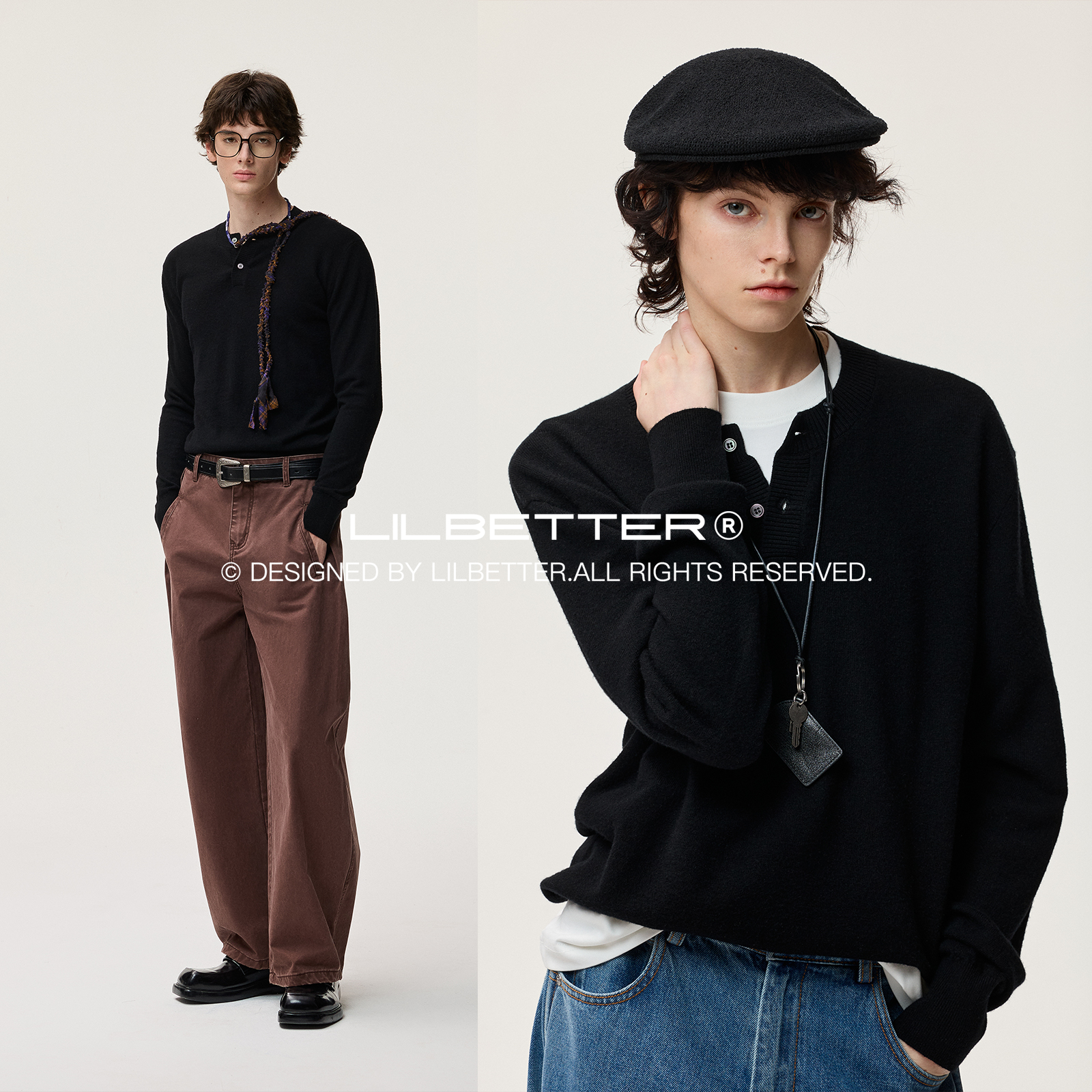Lilbetter【绵羊毛】复古亨利领毛衣2025秋合体版型针织衫LB