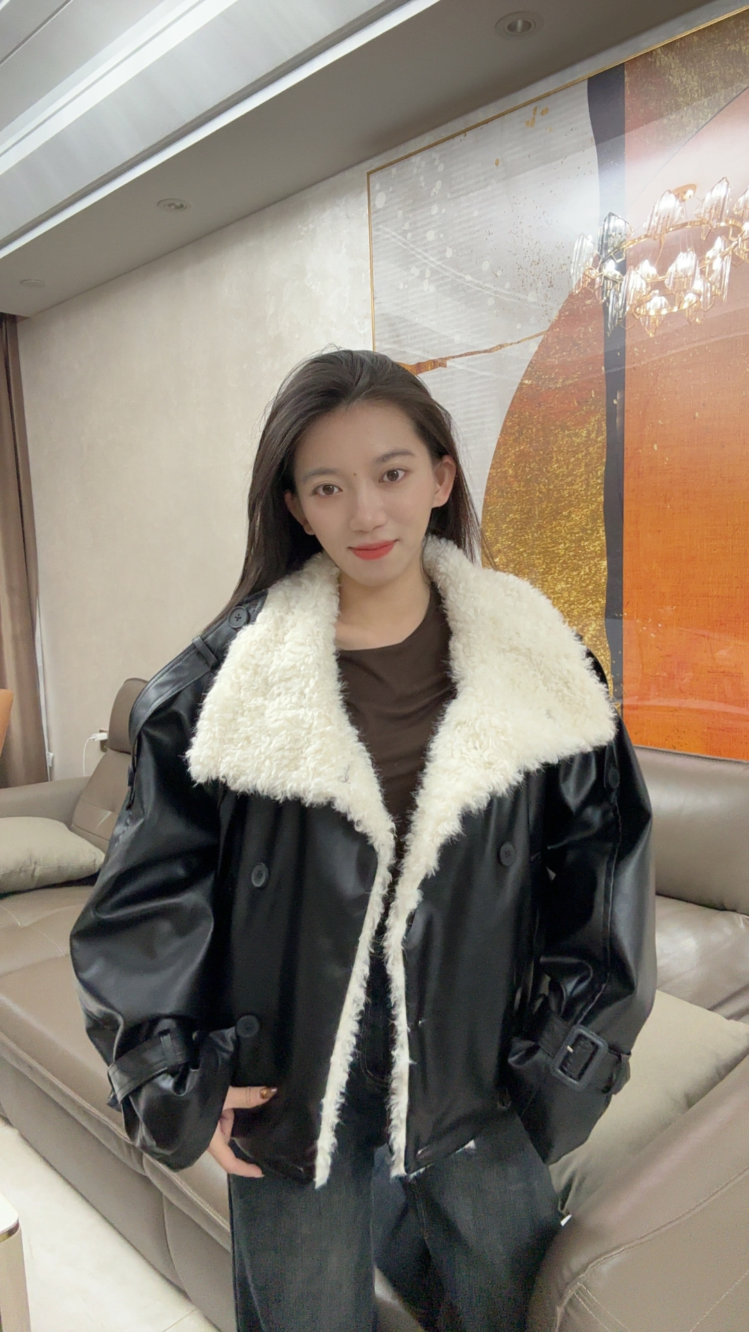 人造皮草 2025冬季新款加厚环保皮草外套女