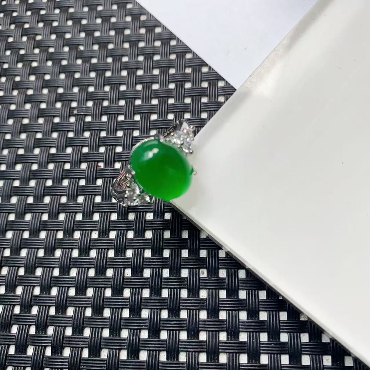 [石矿]A188透绿色小戒指