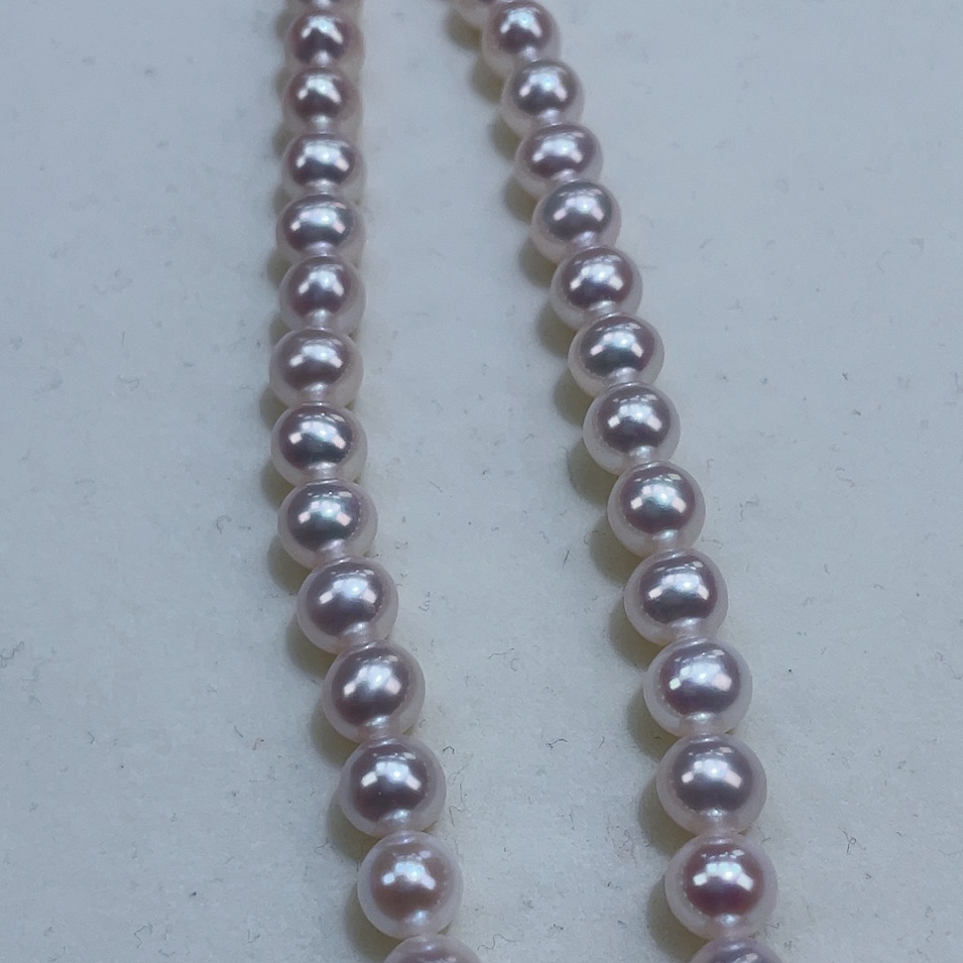 淡水珍珠颈饰银S925镶嵌6-7m炫彩通透干净天女光