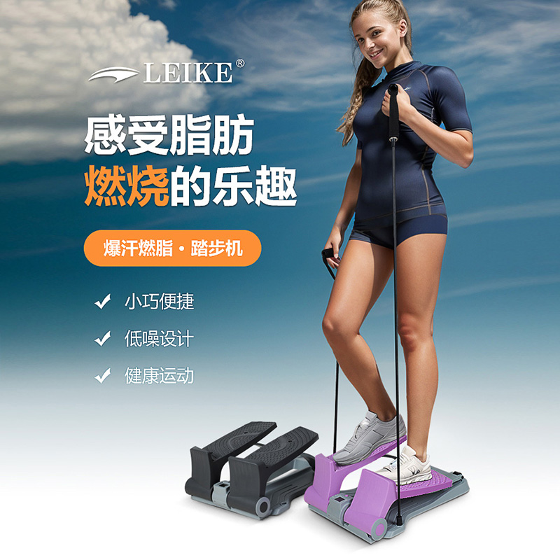 雷克男女通用拉绳踏步机家用健身器材原地登山脚踏瘦腿减肥神器