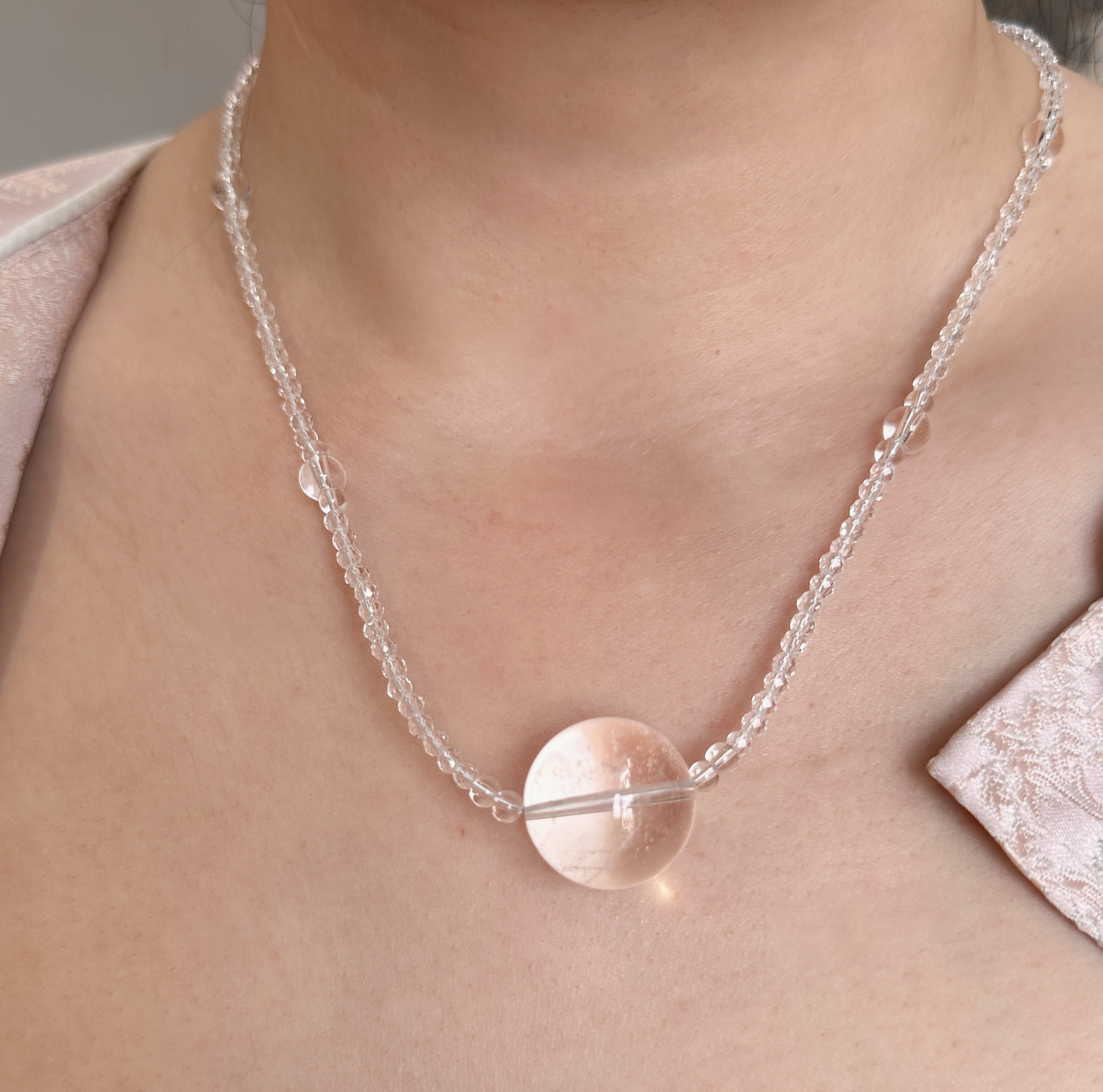 天然白水晶项链 多样性发其一 b92