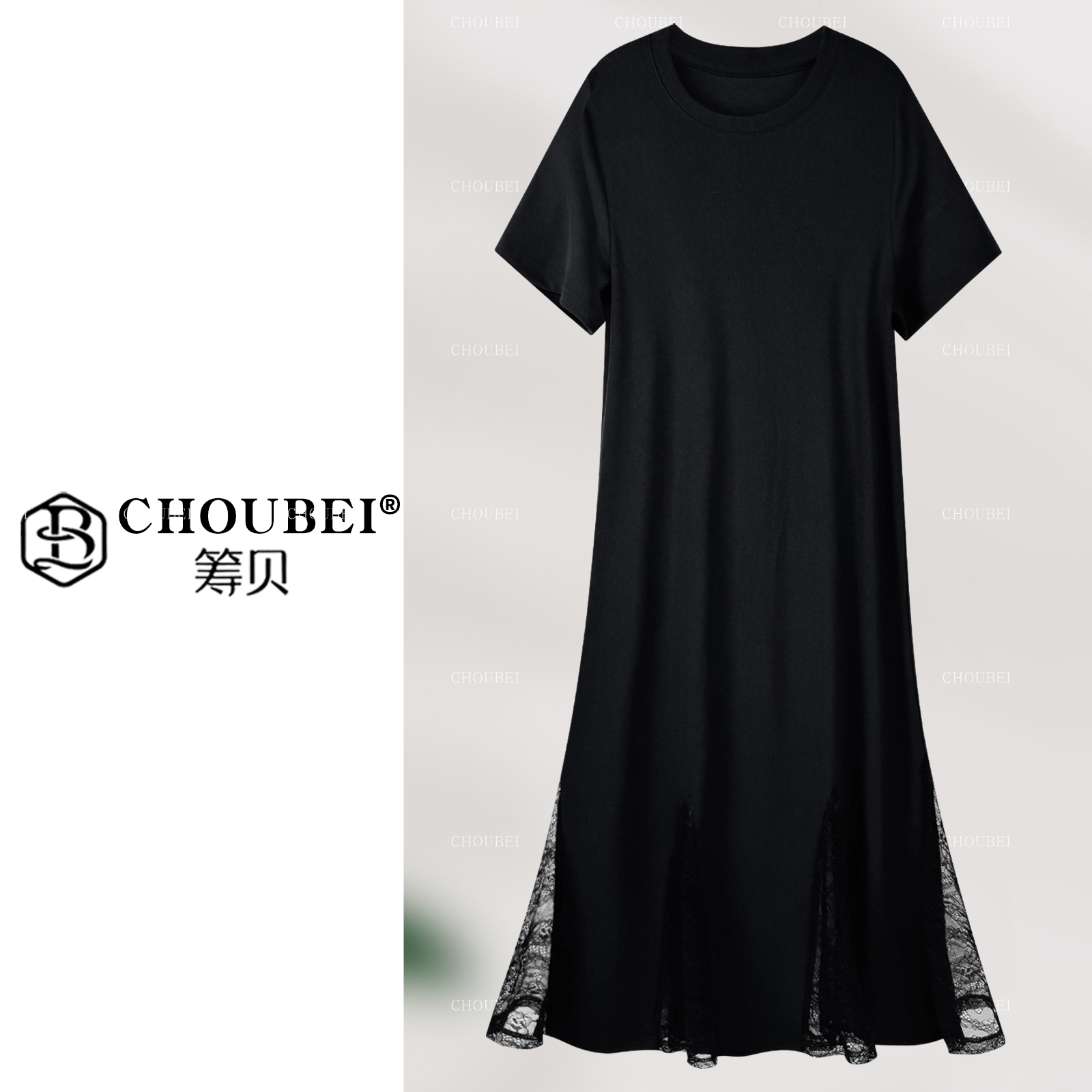 筹贝-【黑玫瑰】新款连衣裙1653  有弹力，正码正拍