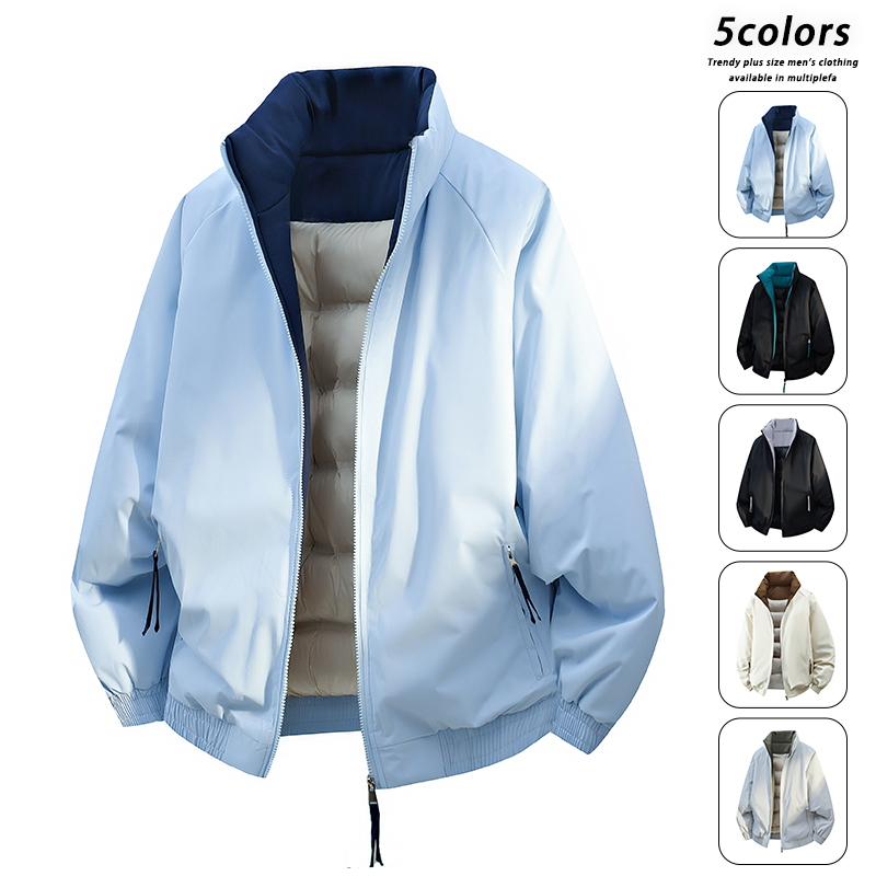 保暖拼色棉衣休闲棉服耐磨不起球不褪色