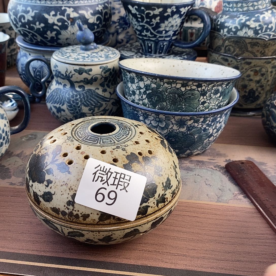 陶手工手绘青花高温陶瓷