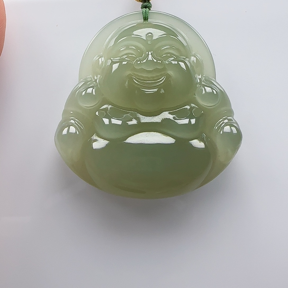 许***靖和田玉足金镶嵌颈饰48