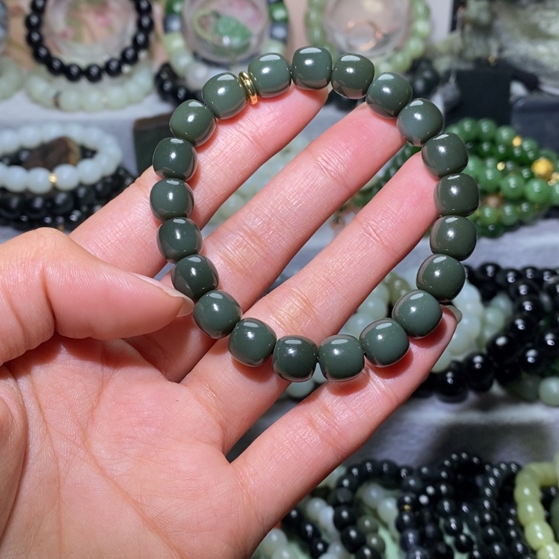 和田玉未镶嵌手链