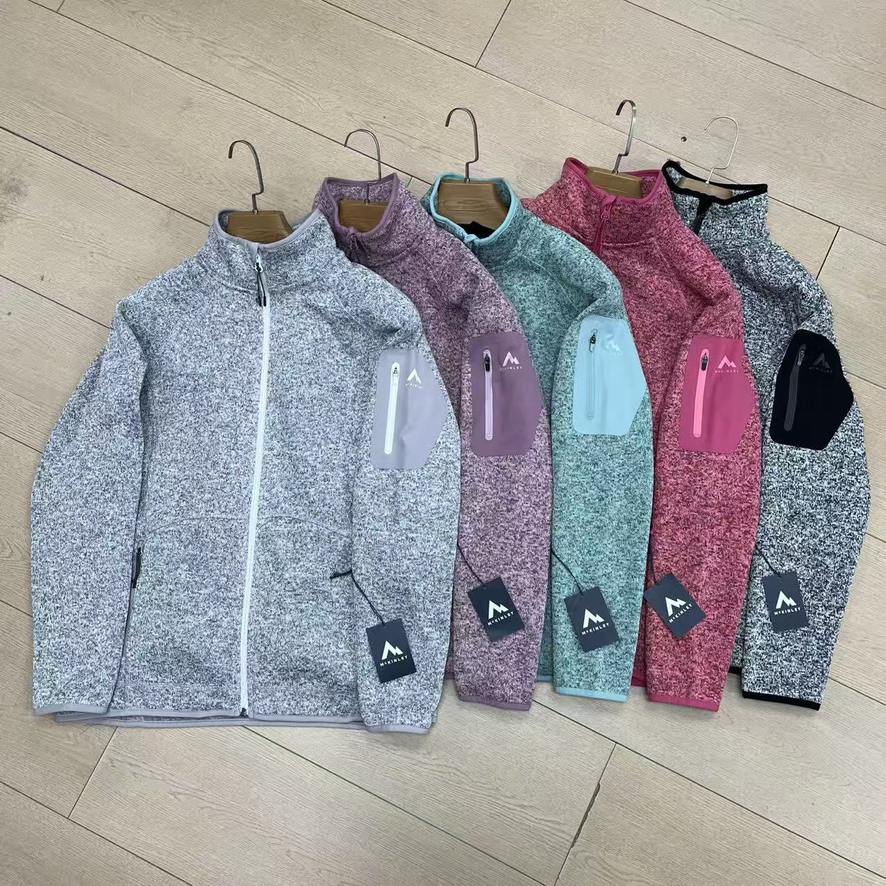 B-725麦金利秋冬抓绒立领拉链保暖情侣款开衫外套内胆  