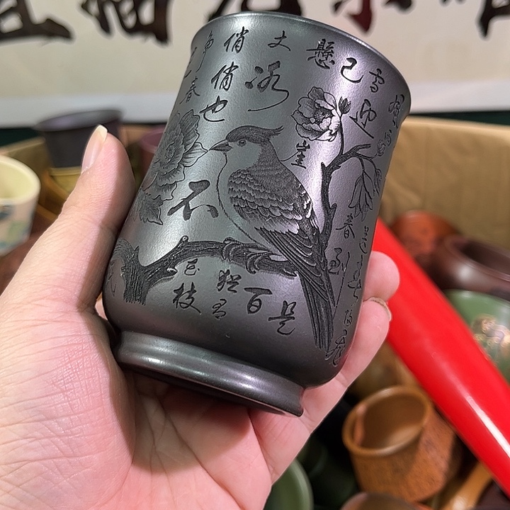 茶杯紫砂全手工紫砂主人杯