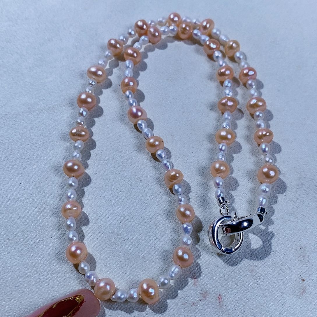 淡水珍珠颈饰银S925镶嵌