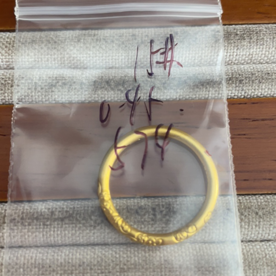 A5克重0.45 15号 樱花戒指 足金999