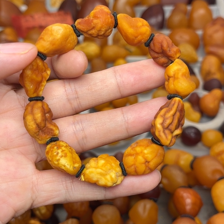 裸石琥珀未镶嵌天然蜜蜡手串