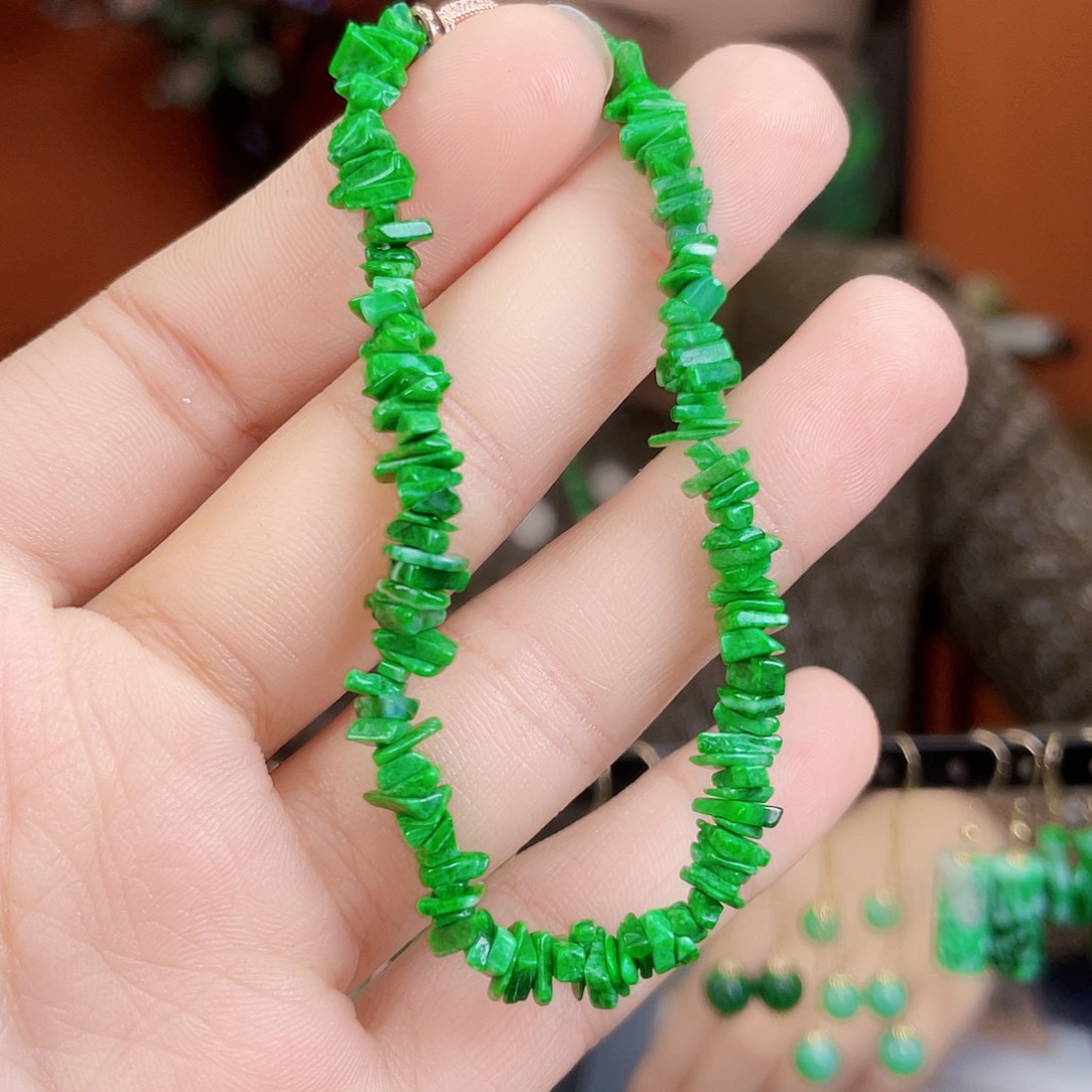 翡翠未镶嵌耳饰饰品