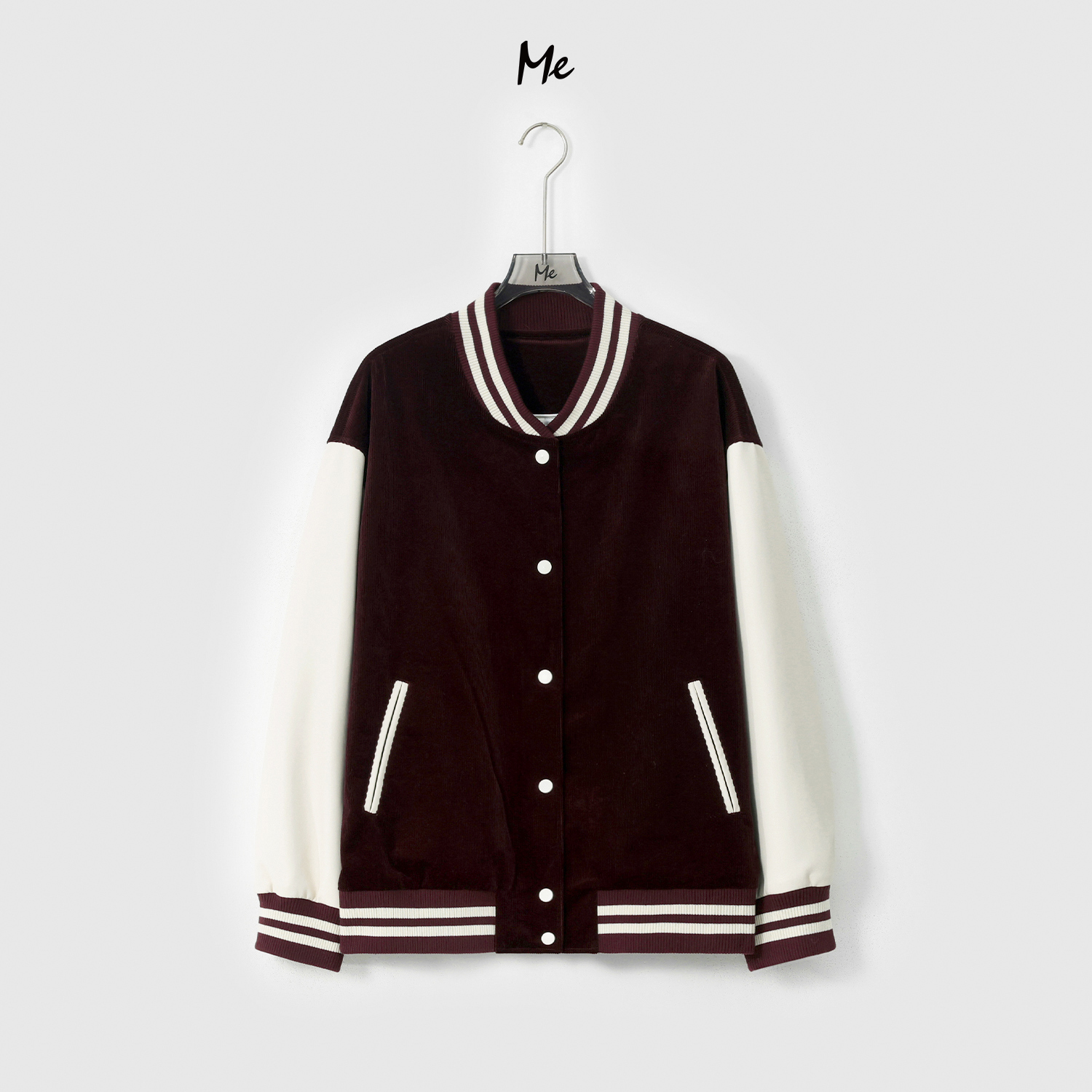ME【凯旋门丝绒棒球服】重工金丝绒os廓形显瘦时尚百搭外套MESA0766