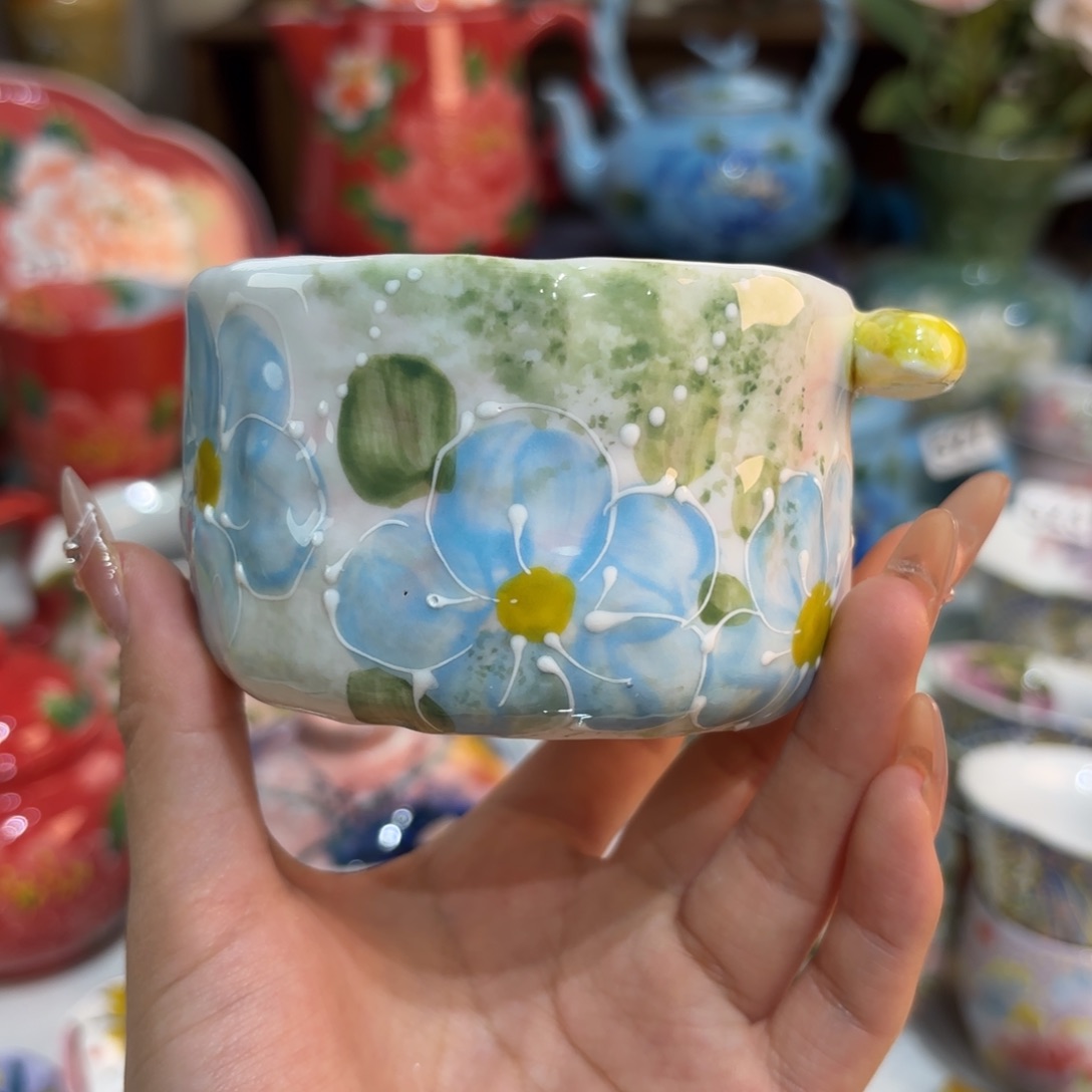 景德镇手绘高温釉下彩陶瓷茶具