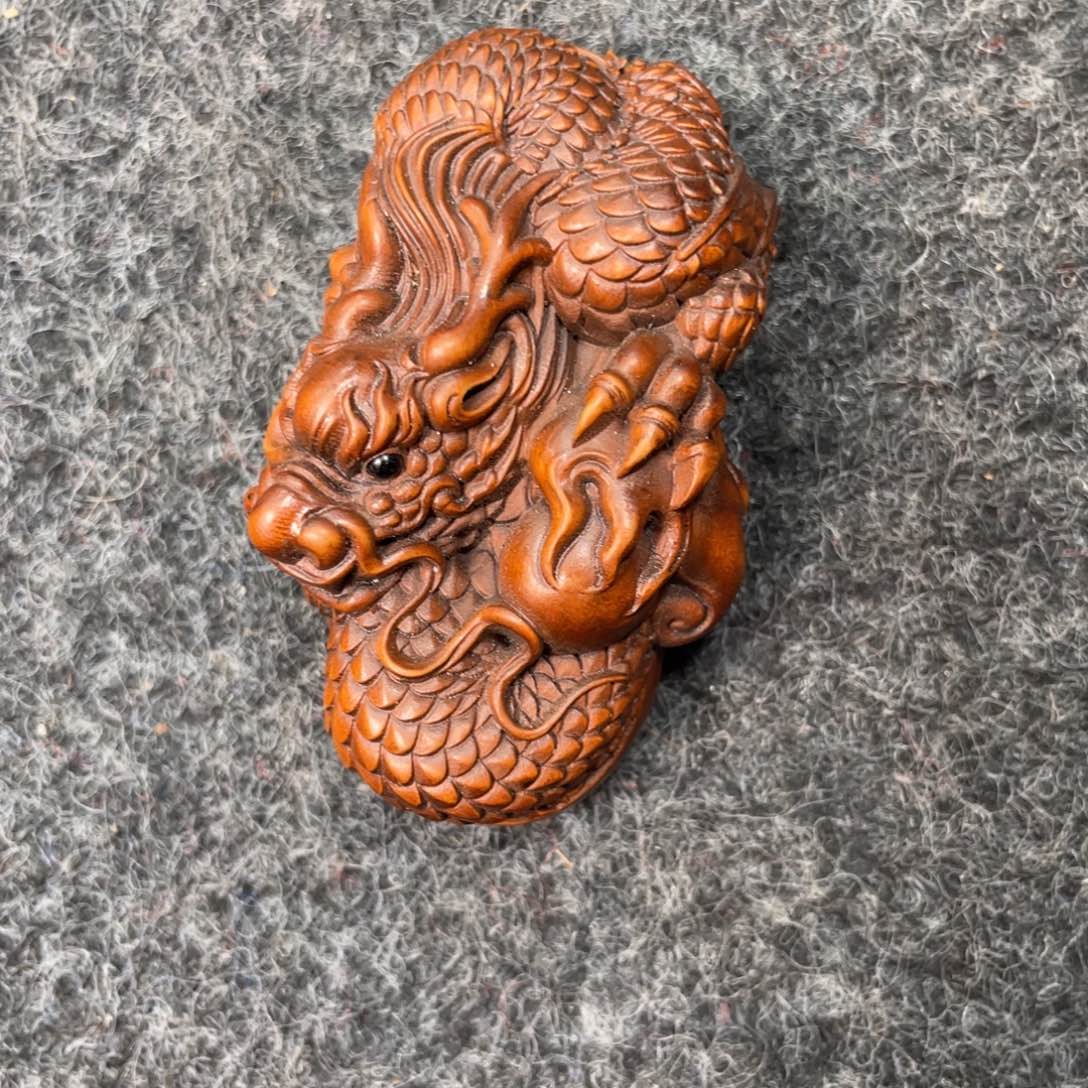 大***军黄杨木雕刻木器雕刻