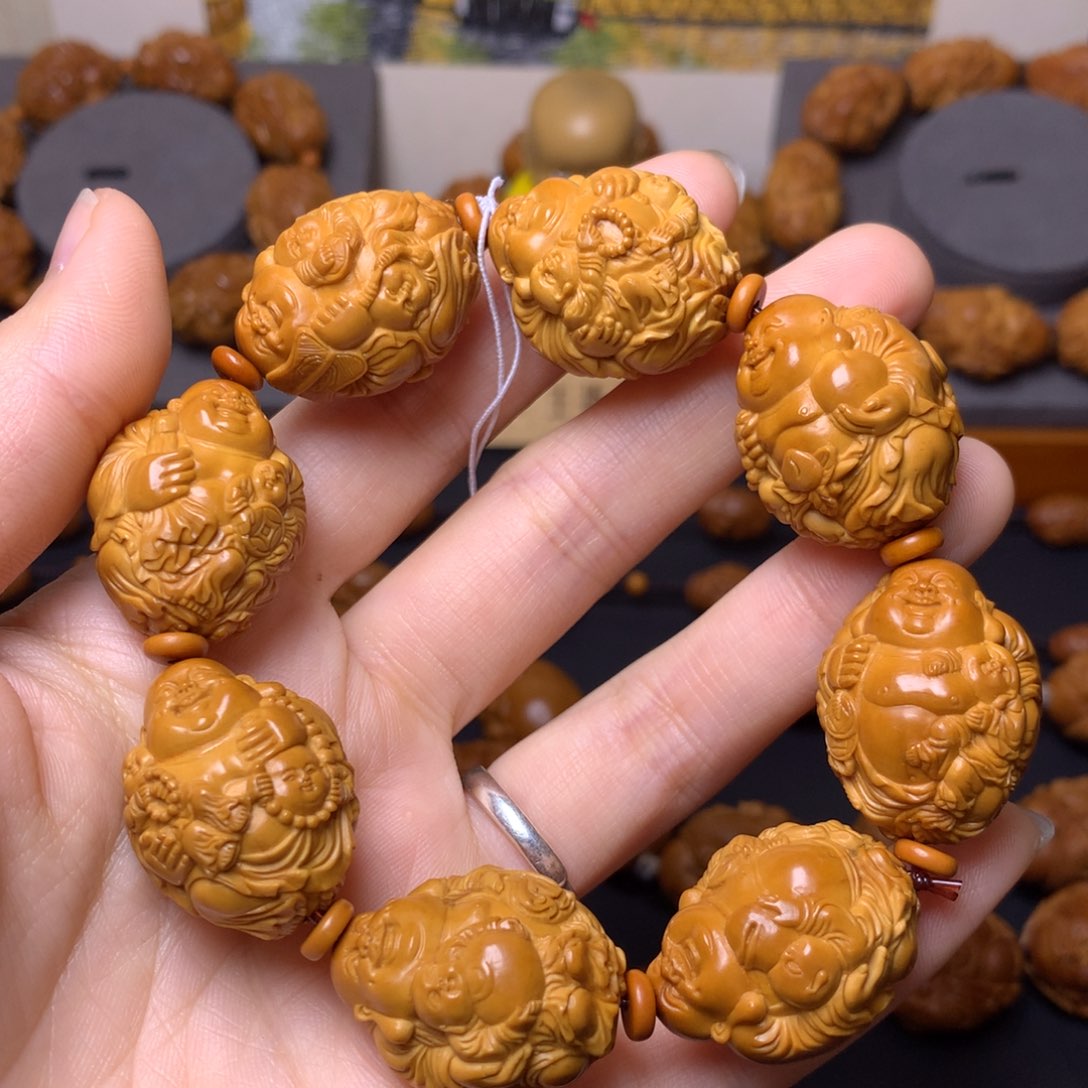 橄榄核手串/手链弥勒佛