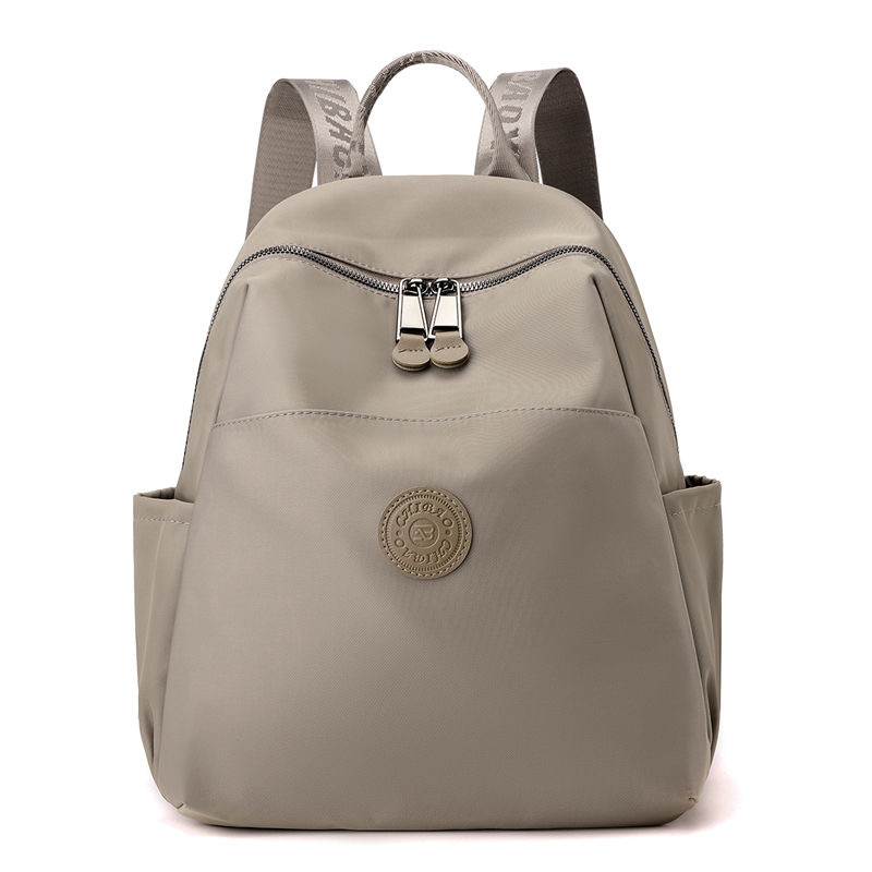 2025新款大空间防水休闲百搭时尚妈咪包双肩包纯色