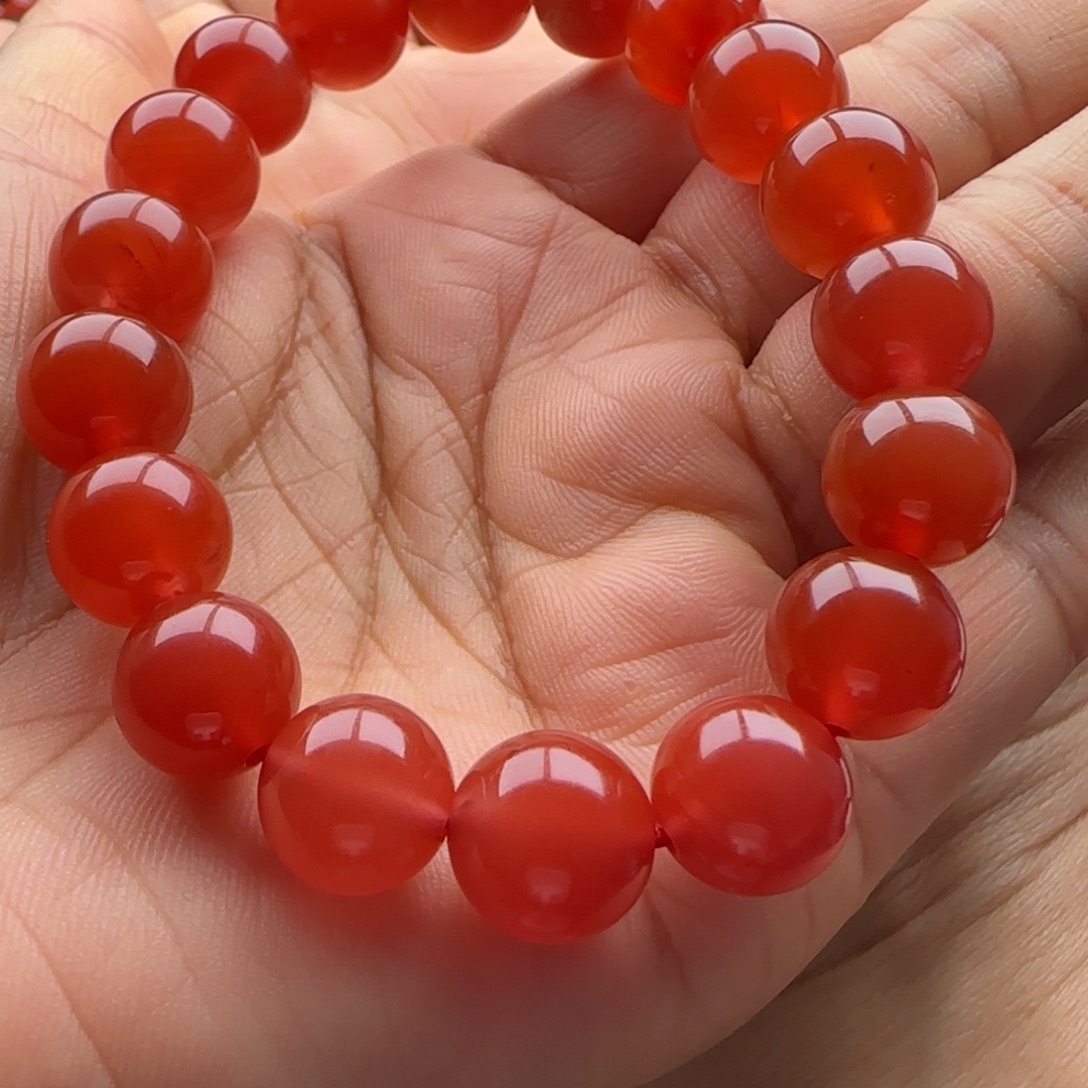 南红玛瑙未镶嵌单圈11+