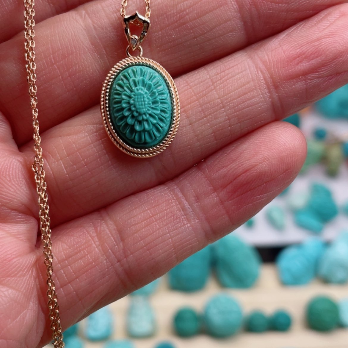 【闪购商品】绿松石吊坠(不含链)未镶嵌