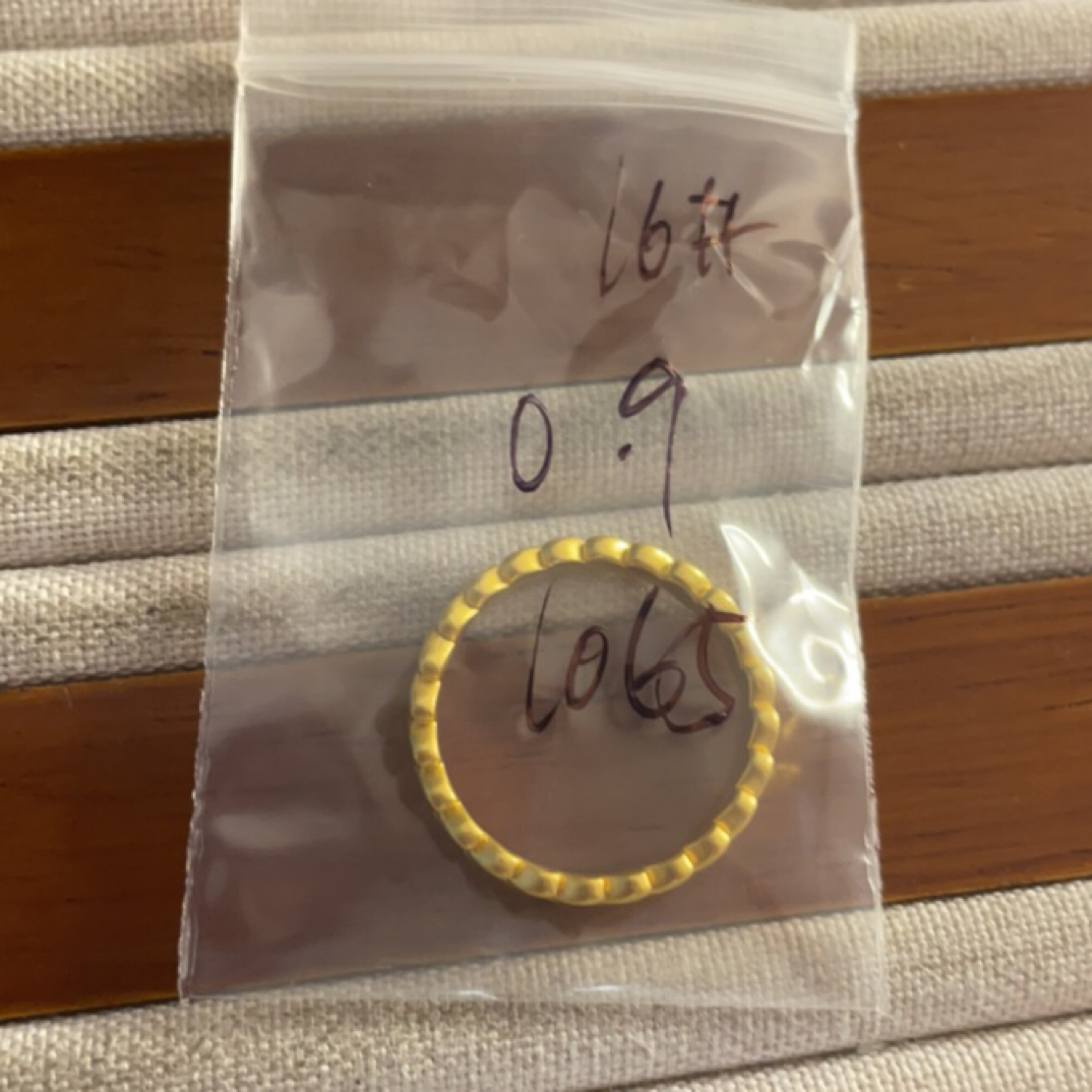 克重0.9 16号 麦穗戒指 足金999