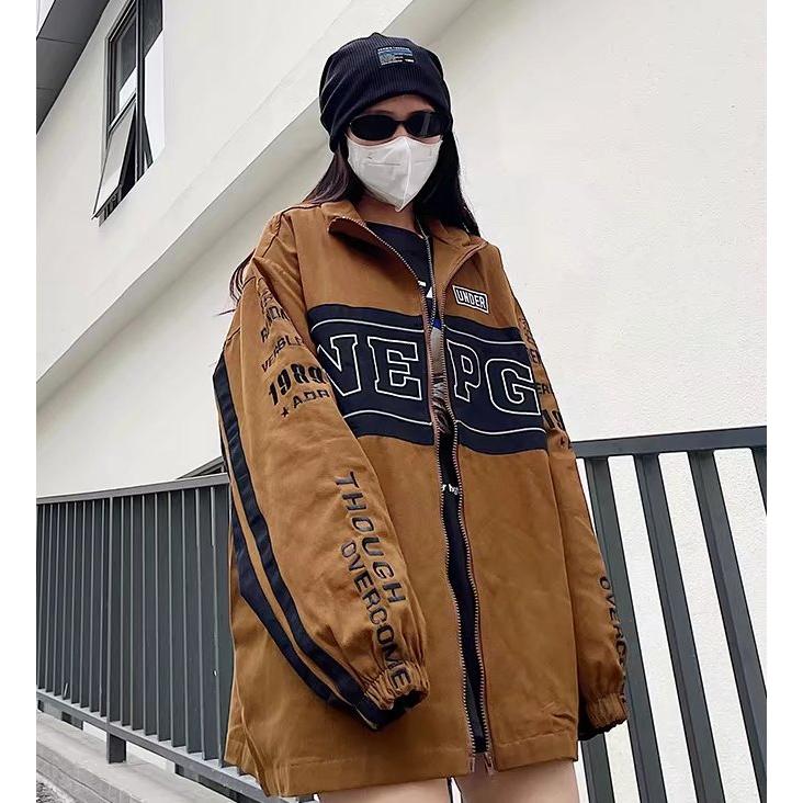 CL49潮牌美式外套男女春秋季ins潮流百搭宽松赛车夹克上衣潮