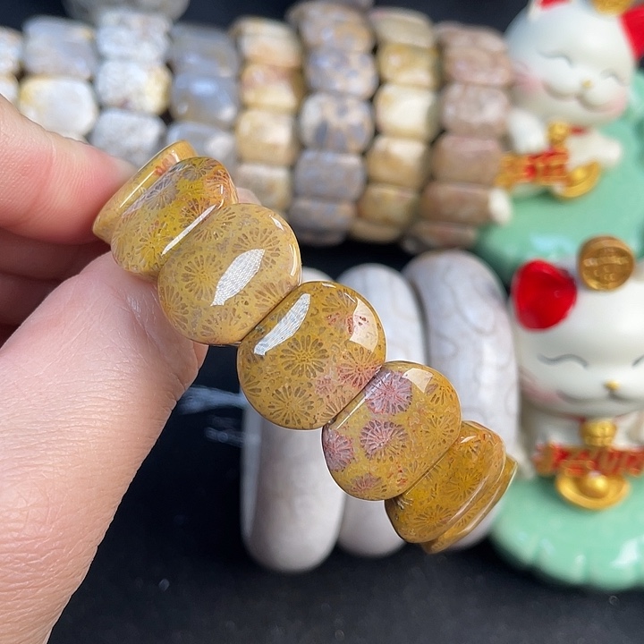 硅化珊瑚（珊瑚玉）未镶嵌手镯