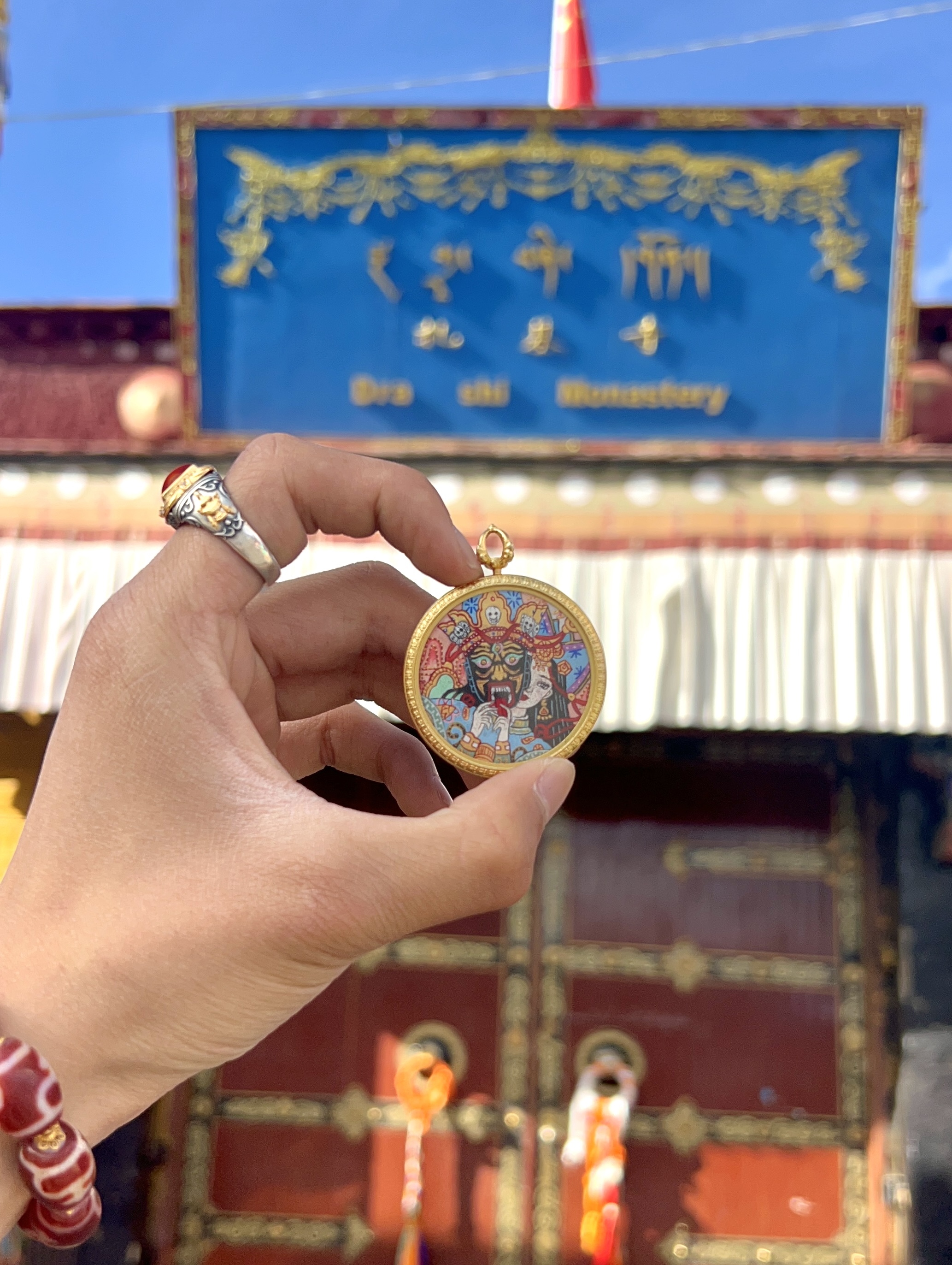 扎基拉姆前世今生3.5cm西藏纯手绘（拉萨直发）
