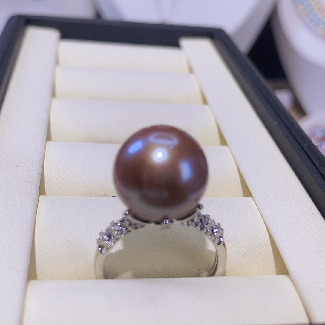 淡水珍珠戒指合金