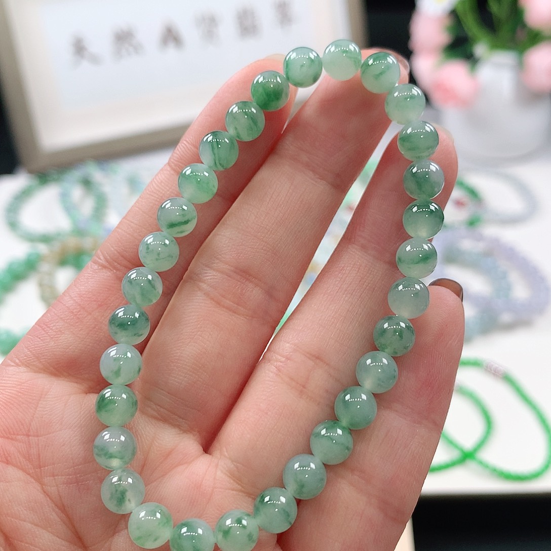 翡翠未镶嵌手链6mm