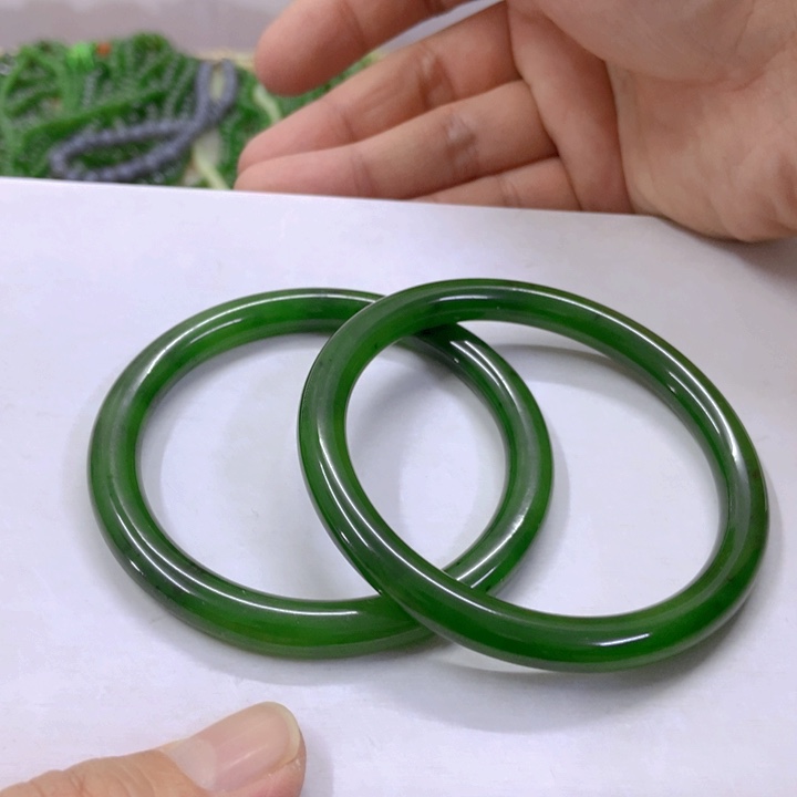 【闪购商品】和田玉（碧玉）手镯未镶嵌多样性发一件11