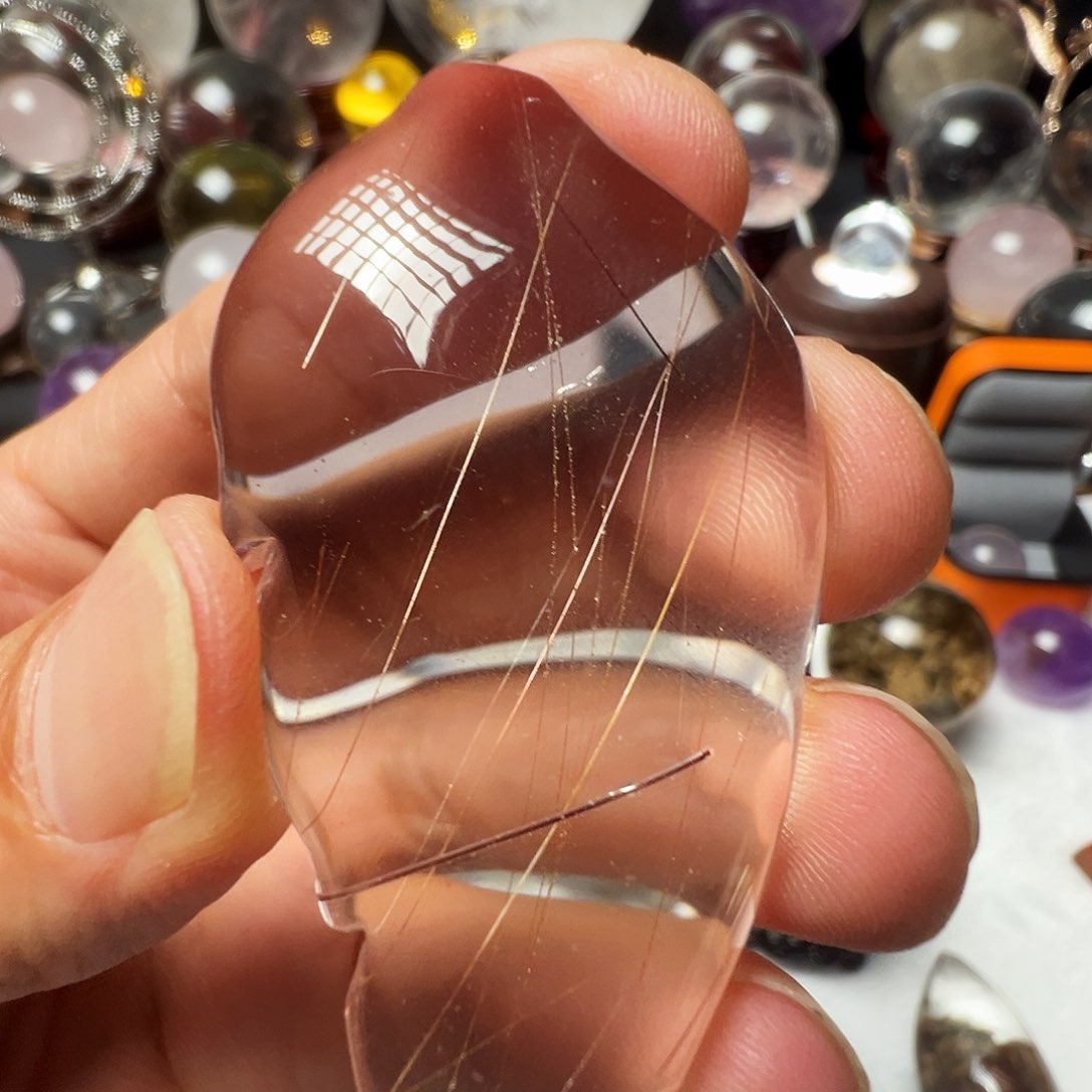 未镶嵌颈饰水晶天然发晶水晶挂坠