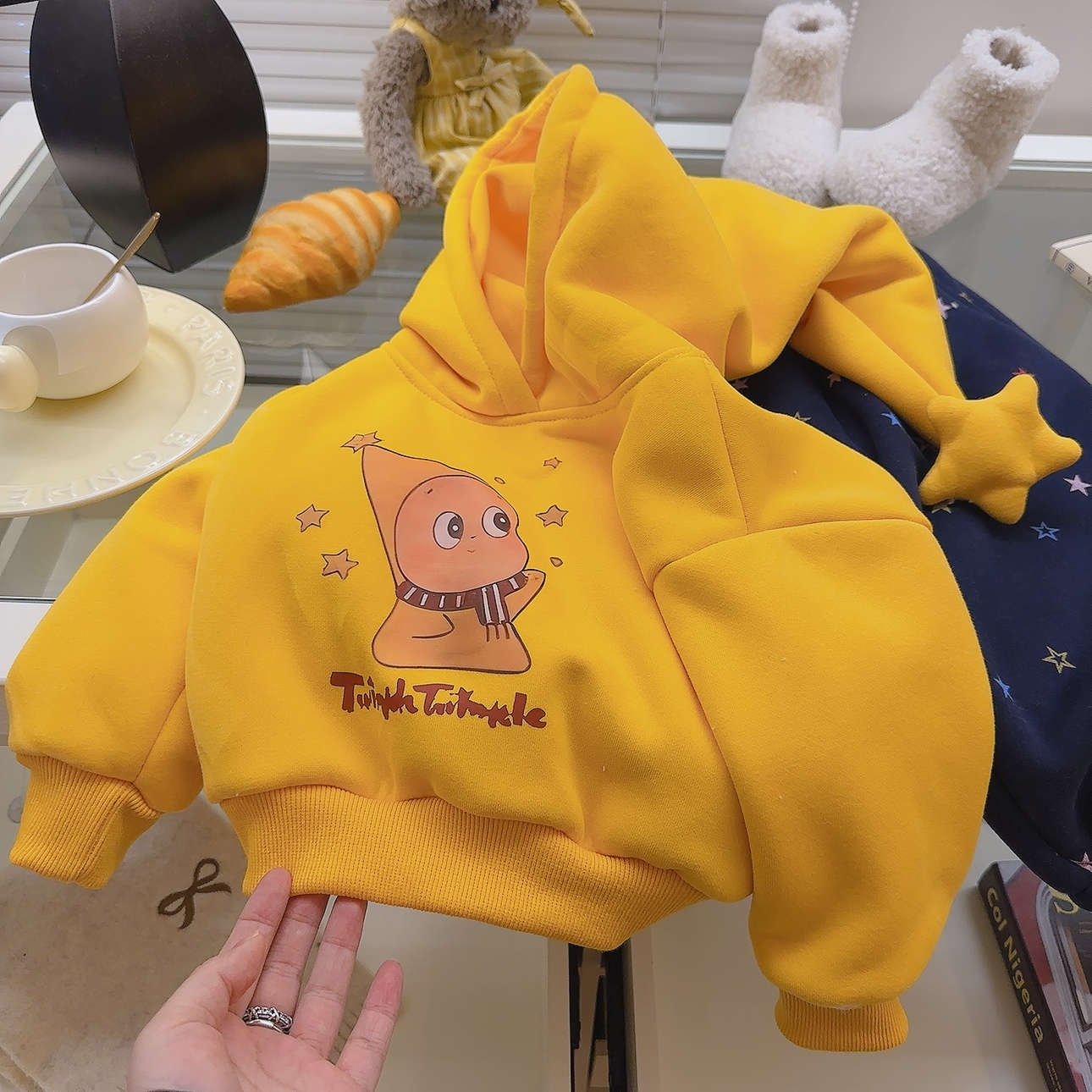 【加绒加厚】儿童冬季卡通卫衣2025新款男女童韩版上衣宝宝套头套装