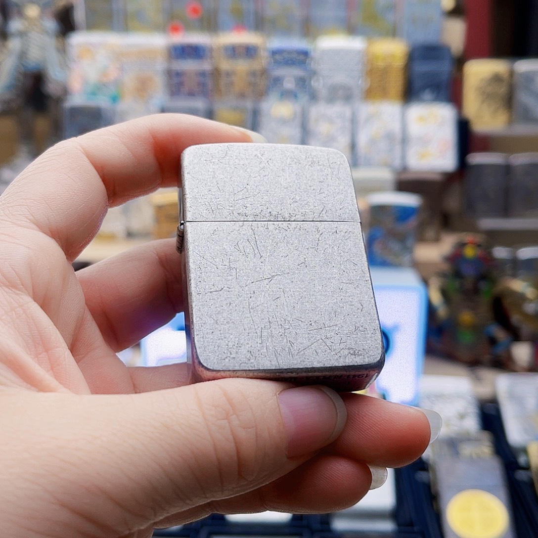 用***9铜钢41古银光板打火机