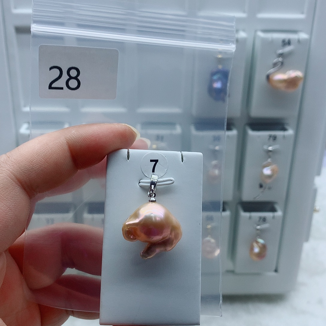 吊坠(不含链)淡水珍珠合金