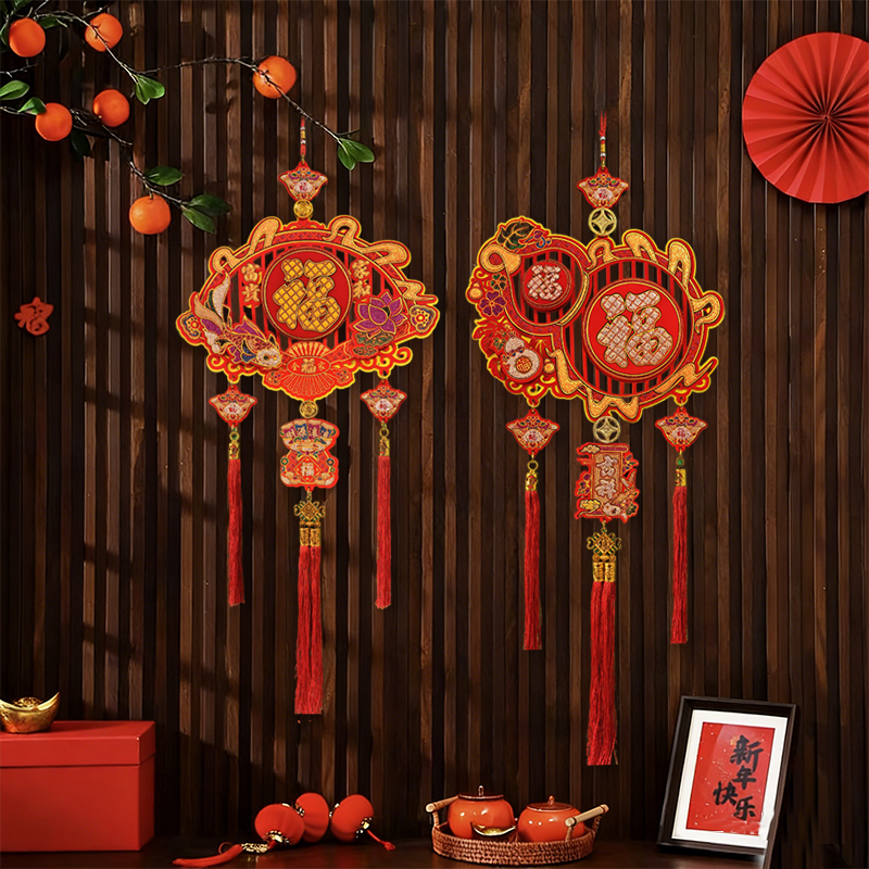 平安福到我家2026马年爆款室内挂件喜庆中国结装饰挂件30毛毡