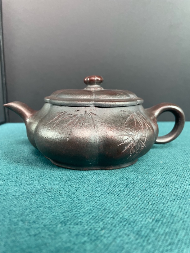 宜兴原矿铁血红砂明炉茶壶250cc全手工