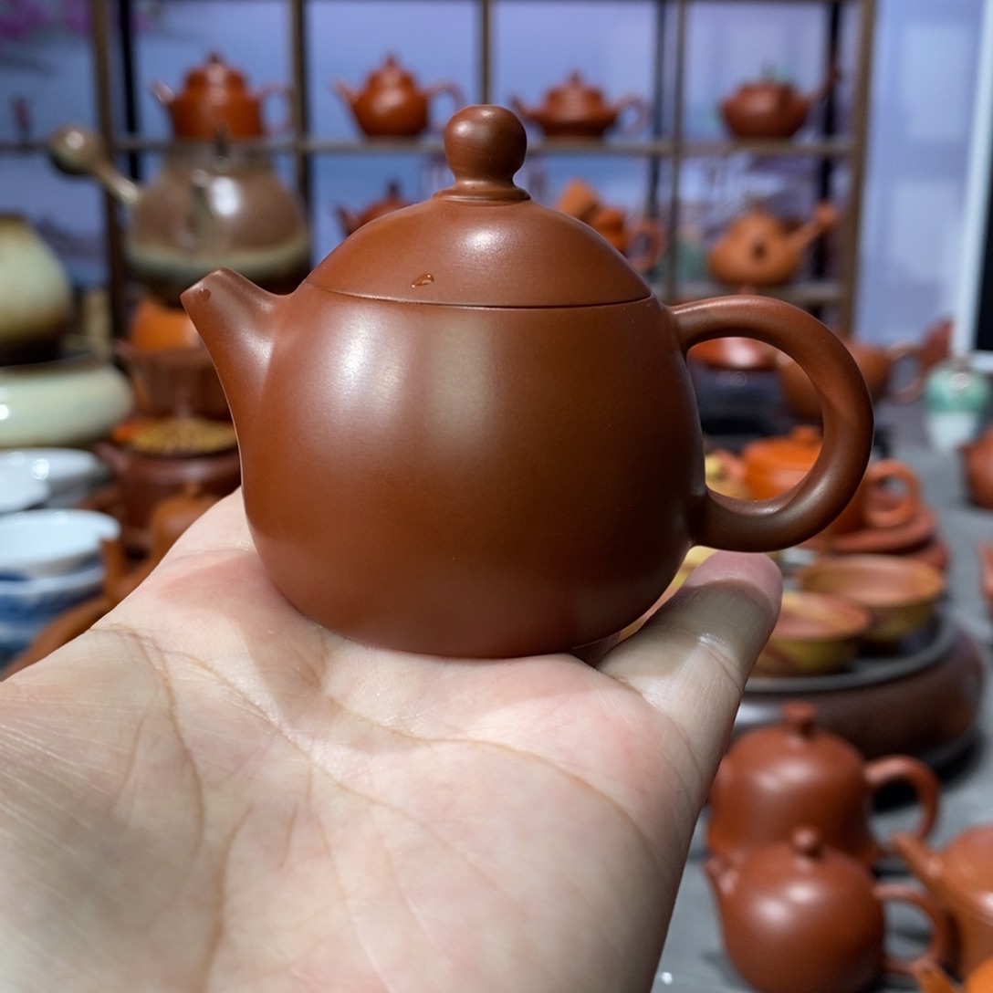 梓***凯紫砂茶壶章淑煌朱泥小龙蛋60cc