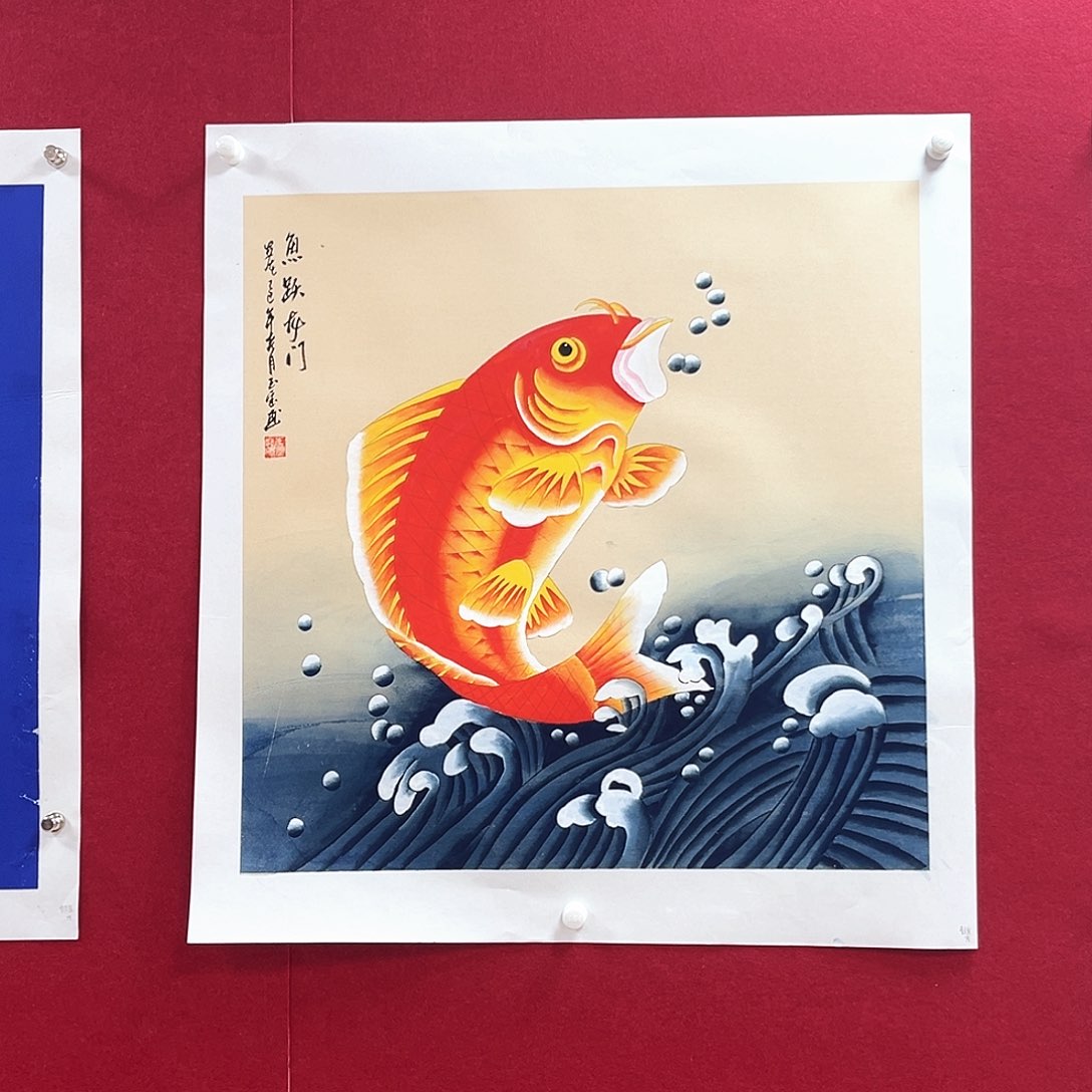 国画李玉宝老师四尺斗方花鸟作品旭