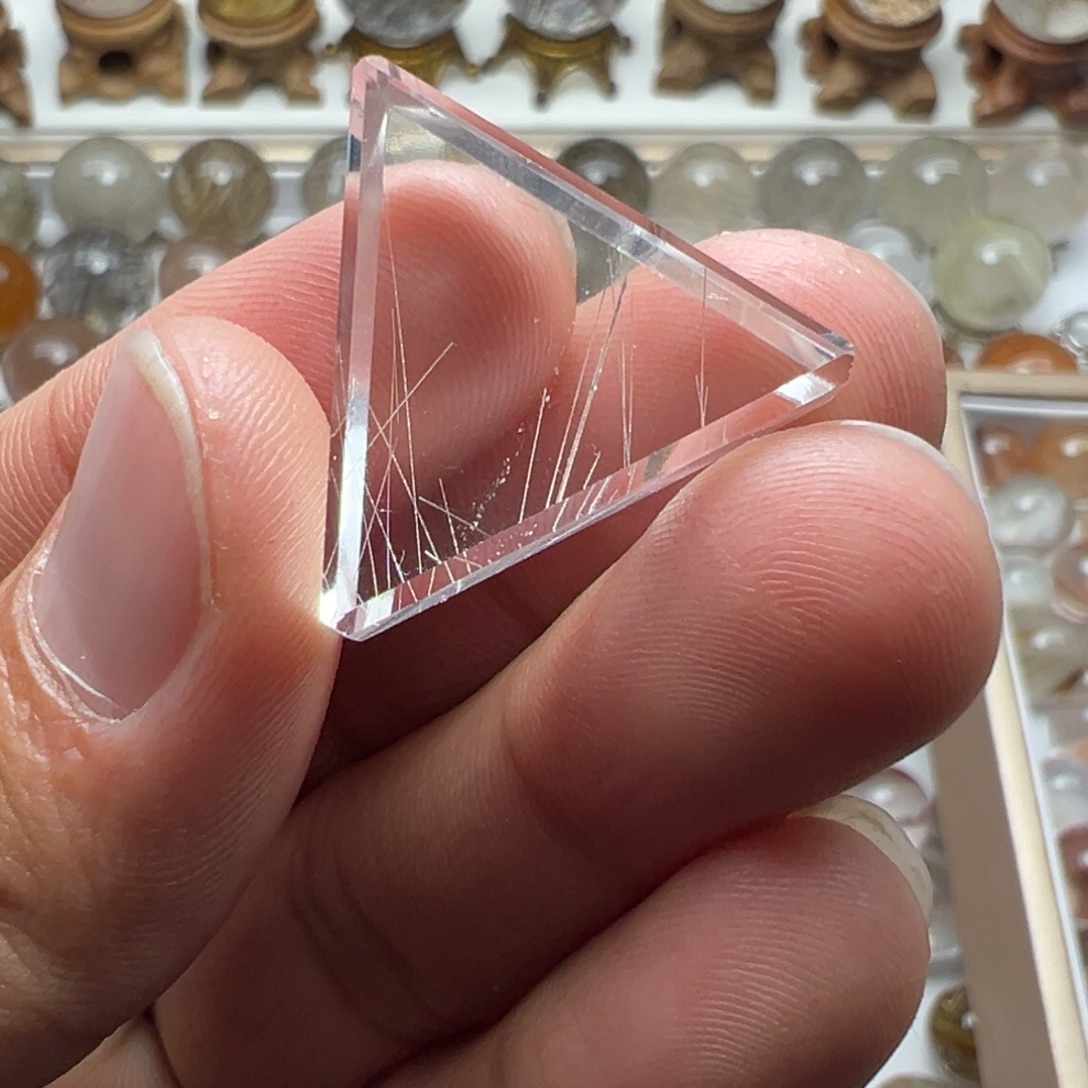 未镶嵌水晶珠宝半成品银发吊坠