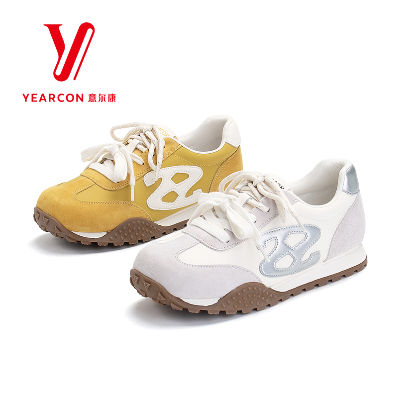 意尔康女鞋新款秋季德训鞋女复古休闲鞋百搭鞋子47849Y